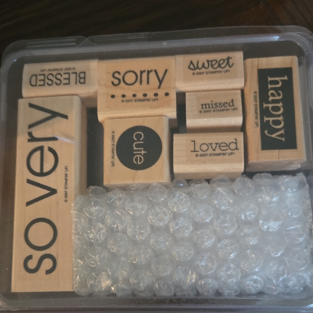 Stampin' Up! Rubber Stamps Set - Black and BrownNEW!